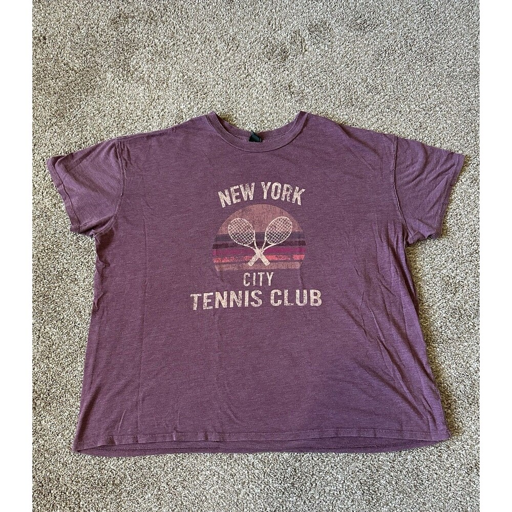 Wild Fable New York City Tennis Club Women’s T Shirt Purple Size L